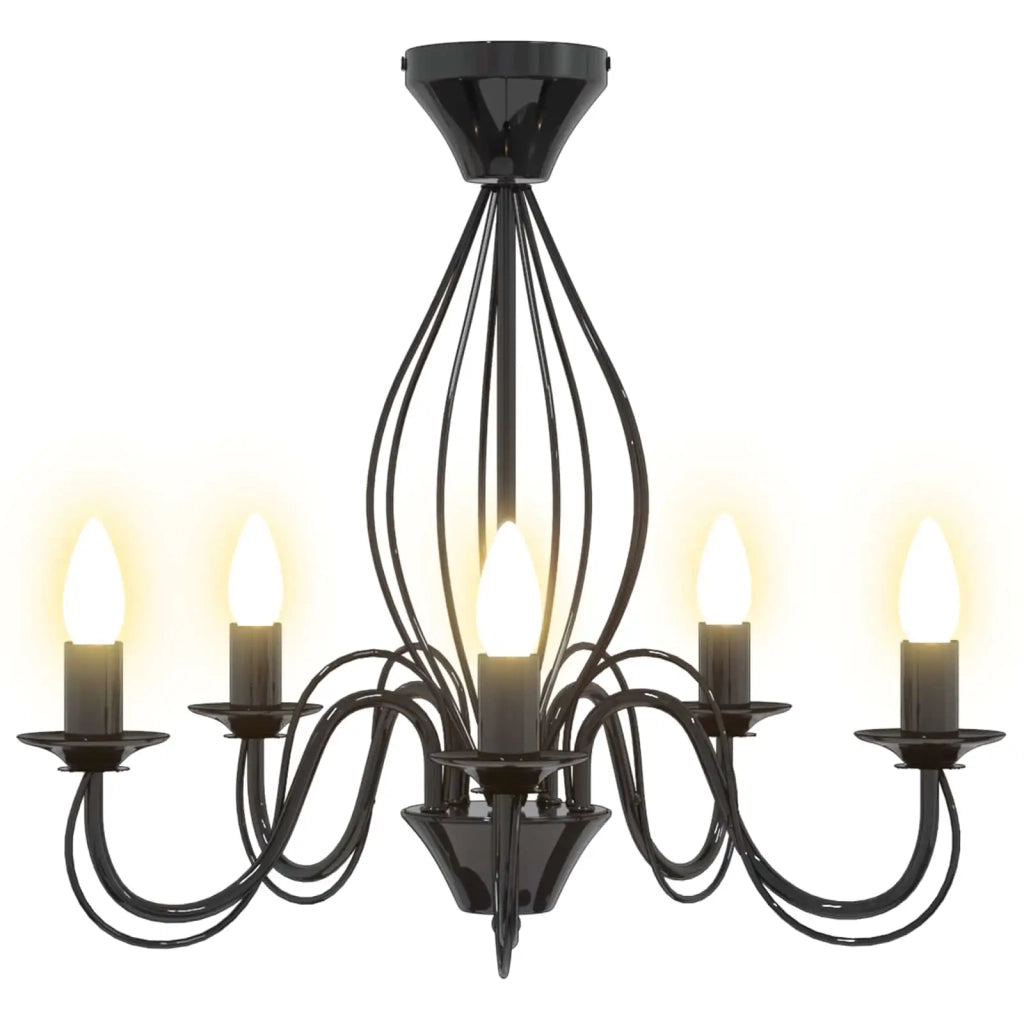 Lampadario E14 Metallo Nero Ø 52 x 47 cm 42053773