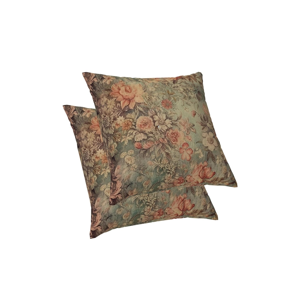 Cuscini decorativi, 50x50 cm, motivo floreale, set da 2