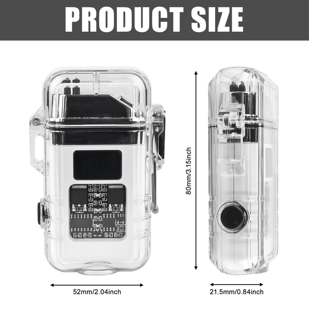 Accenditore elettrico USB, ricaricabile, con doppia scintilla, dotato di display