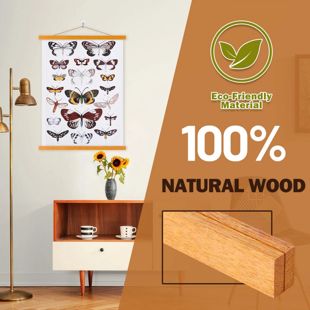 Telaio magnetico per poster in legno, 50 cm, teak – Set per l'installazione