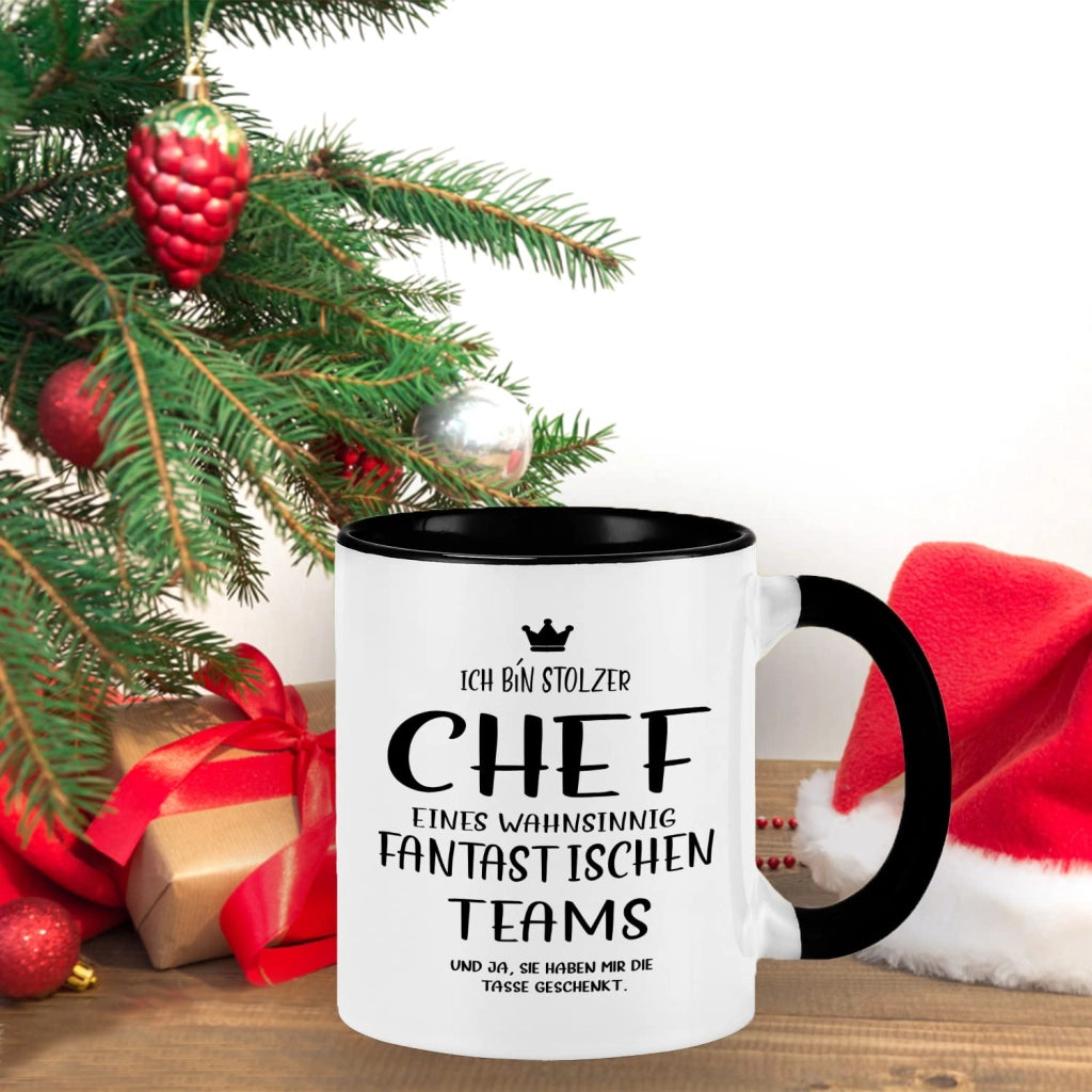 Mok con frase – Regalo per chef, 320 ml, Vetroceramica, nero