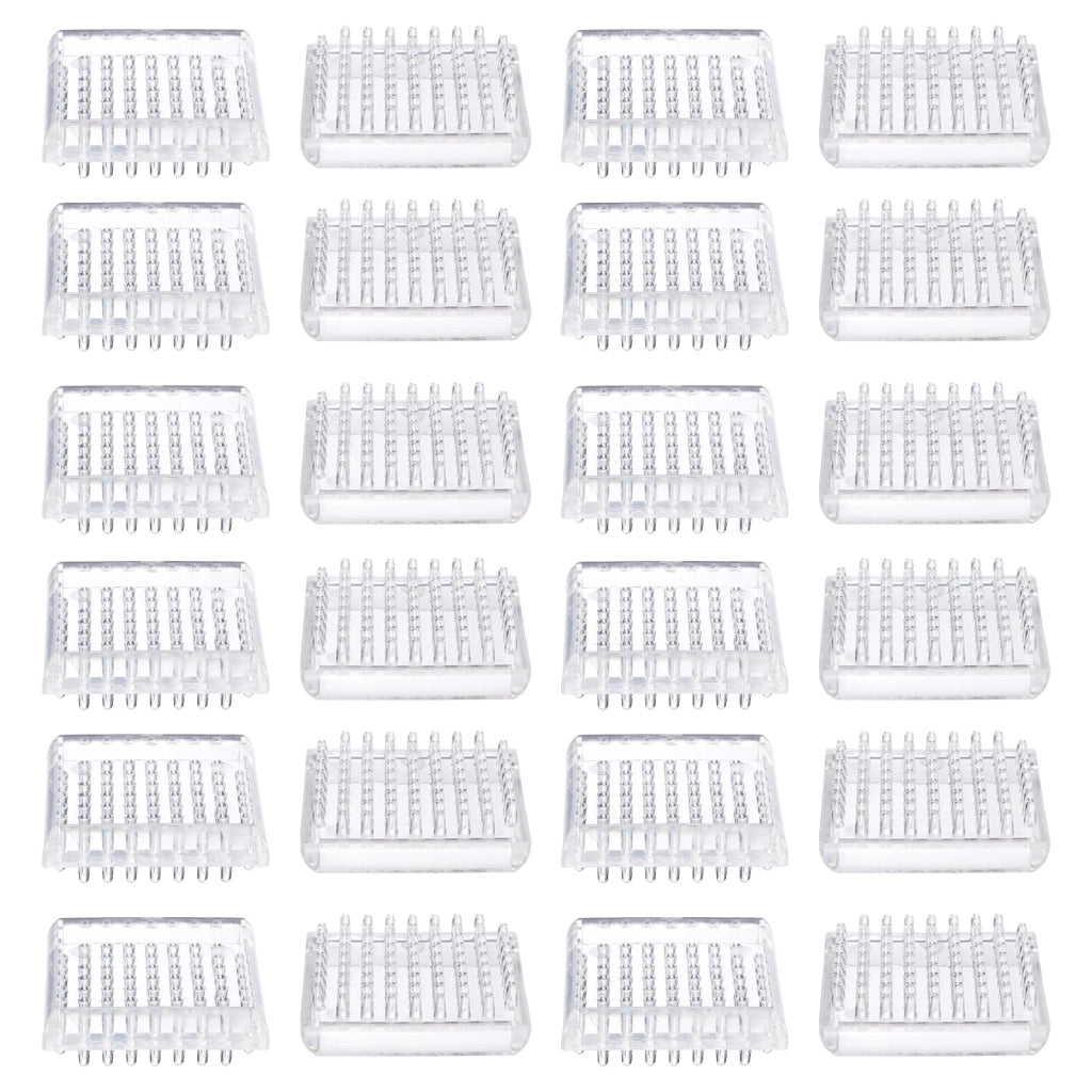 Proteggi tappeto con punte, 24 pezzi reggimobili in plastica per gambe di mobili, divano, tavolo, sedia, home office, trasparente
