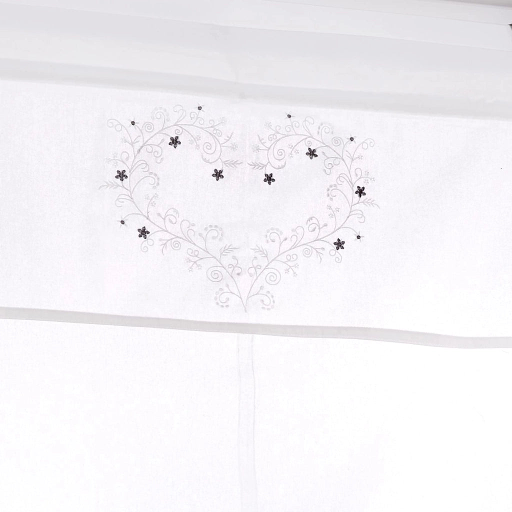 Cuore ricamato Faltrollo, 80x140 cm