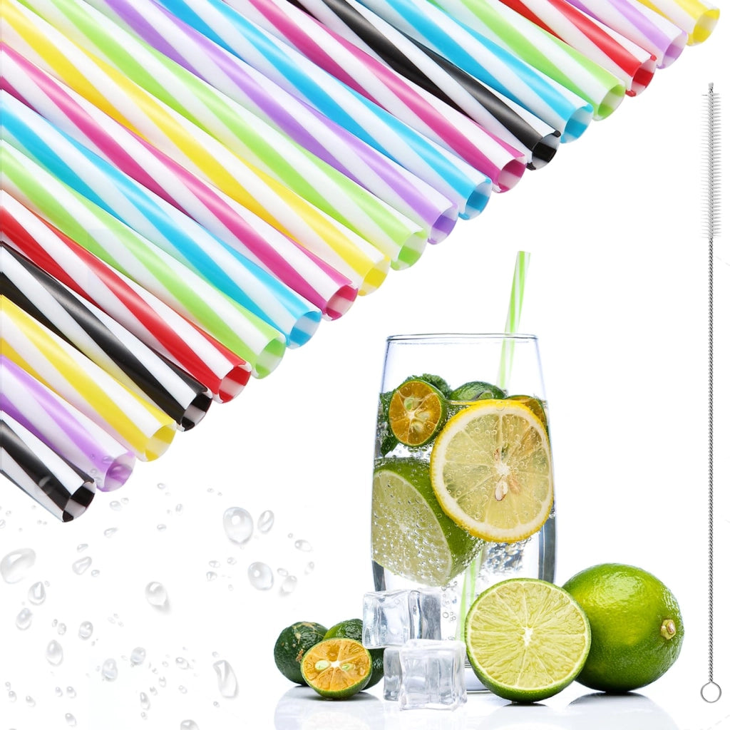 50 cannucce riutilizzabili, rigide, in PP, di vari colori