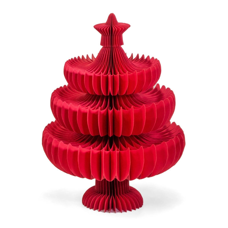 Albero carta a nido d'ape rosso cm ø43h60