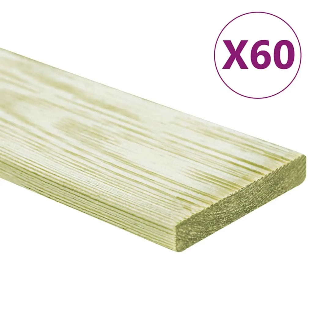 Pavimento da Deck 60 pz Verde impregnato 1.44 m² 3449757