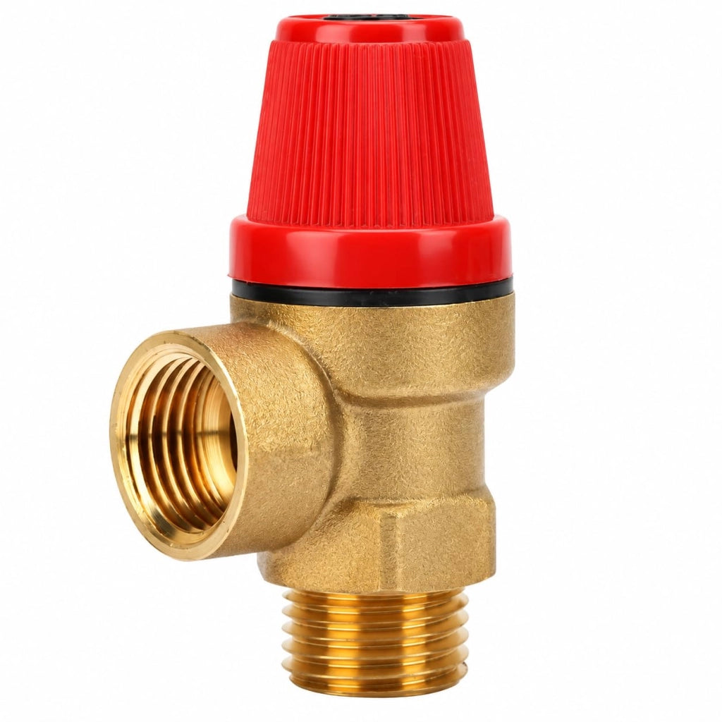 Valvola di sicurezza G1/2" in ottone, 6 bar, DN15, per caldaie a sospensione