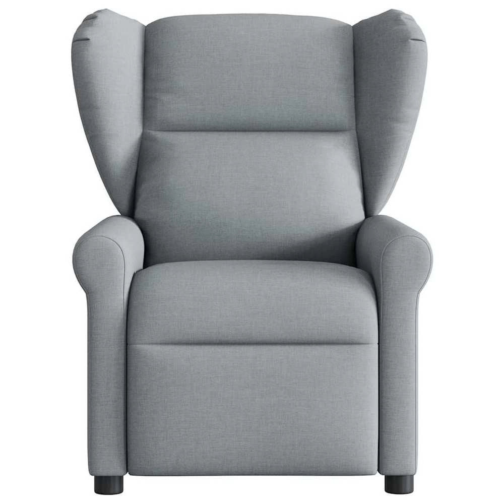 Poltrona Reclinabile in Tessuto Grigio Chiaro