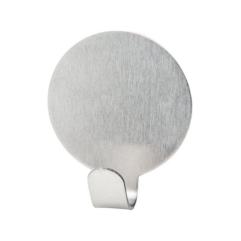 Set 2 ganci adesivi tondi in acciaio inox Ø 4 cm