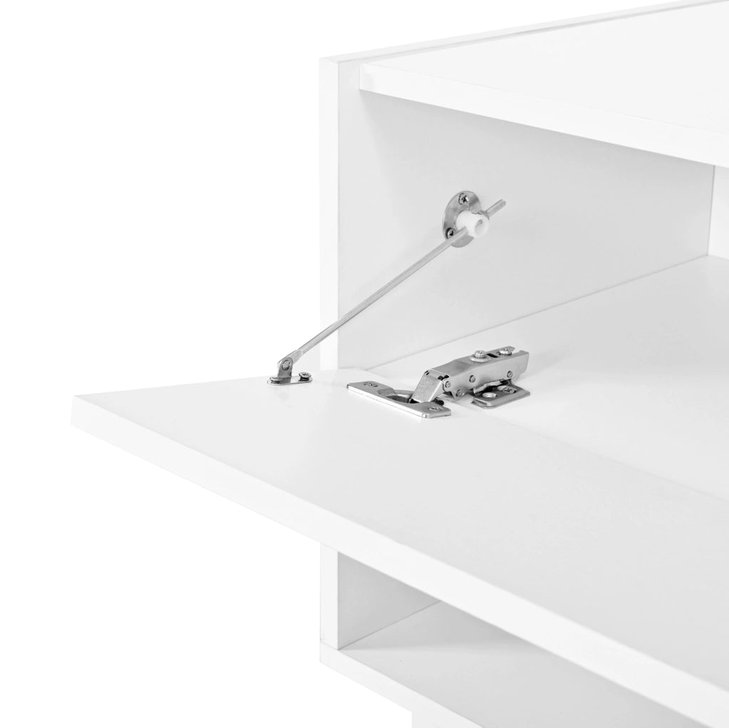 Mobile TV bianco lucido 190 cm con illuminazione regolabile