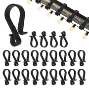 Ganci per catene luminose, 40 pezzi, in plastica, colore nero