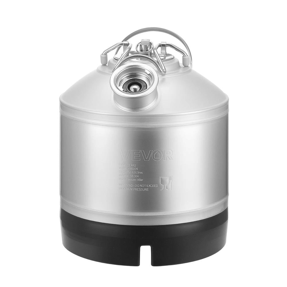 Dispositivo per Pulizia Linee Birra 6,5 L KMS004 in Acciaio Inox SUS 304 con Connettore D e Base in Gomma Robusto e Durevole