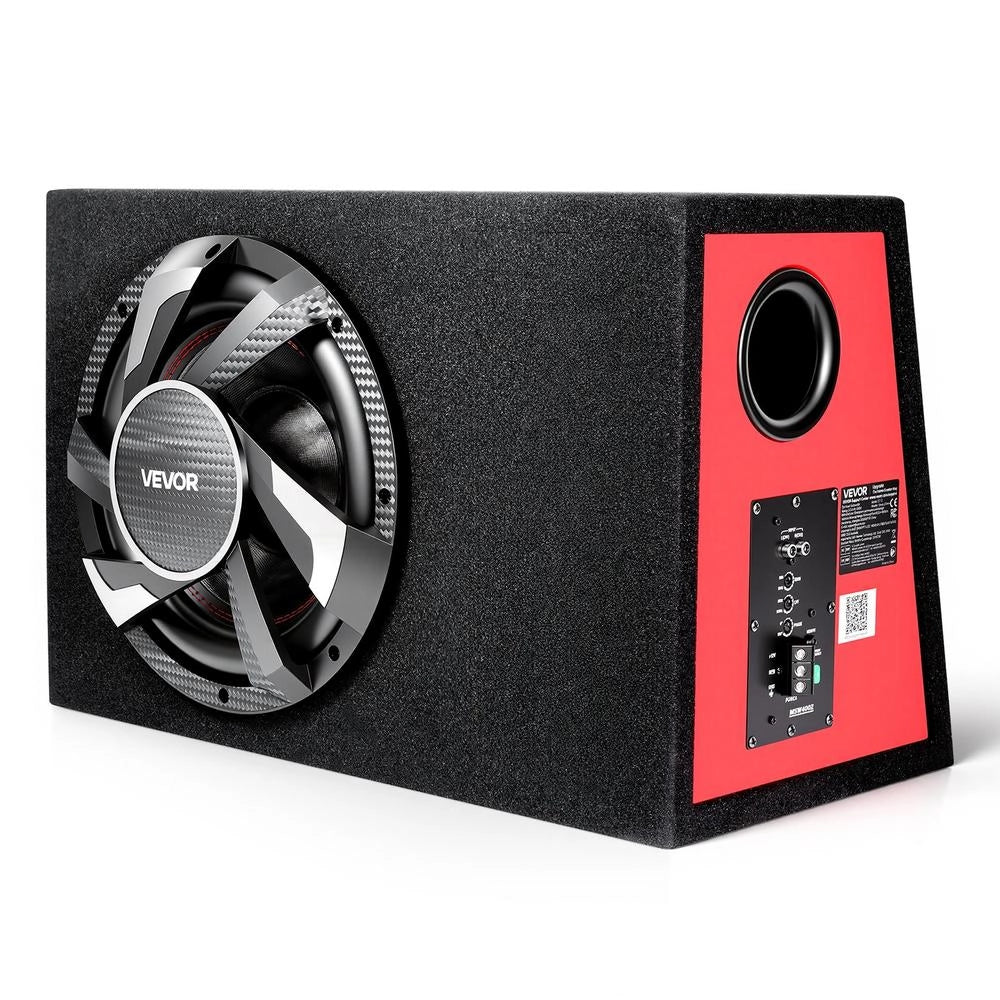 Subwoofer per Auto Attivo CT-12 da 305 mm 12 Pollici 245W RMS con Cassa Amplificata in MDF per Veicoli e SUV Facile da Montare