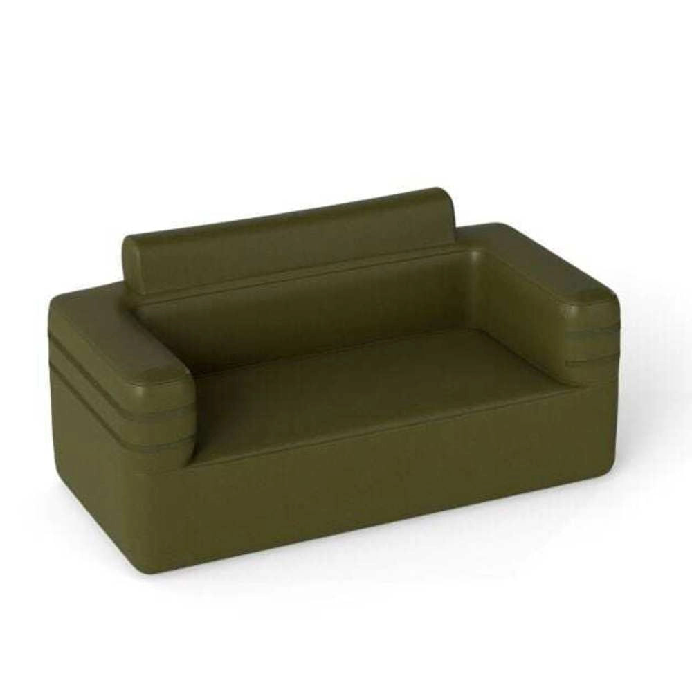 Divano gonfiabile da campeggio in Oxford e PVC verde poltrona ad aria portatile con pompa ricaricabile e borsa