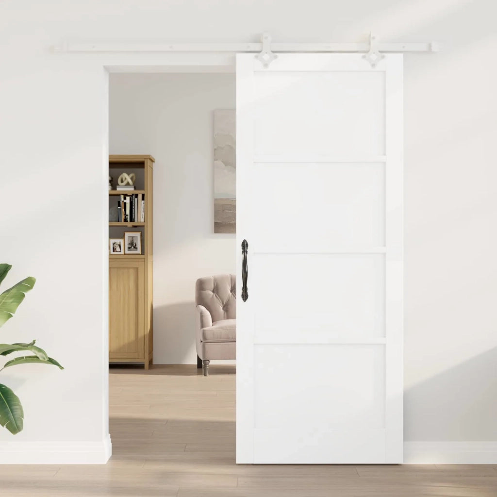 Porta scorrevole 86 x 211 cm Legno ingegnerizzato Bianco 3450175