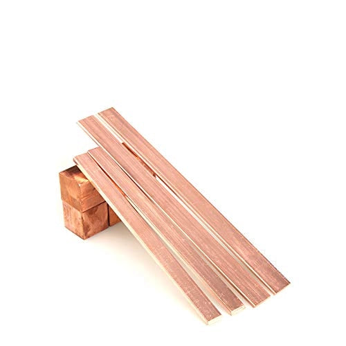 Strisce di rame, purezza 99,95%, dimensioni 3x30x300 mm, colore rosso