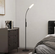 Lampada da terra LED nera dimmerabile con telecomando e timer