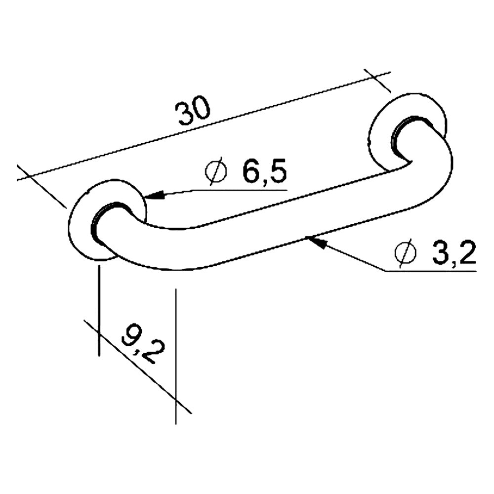 MANIGLIONE D'APPOGGIO PER BAGNI cm 30
