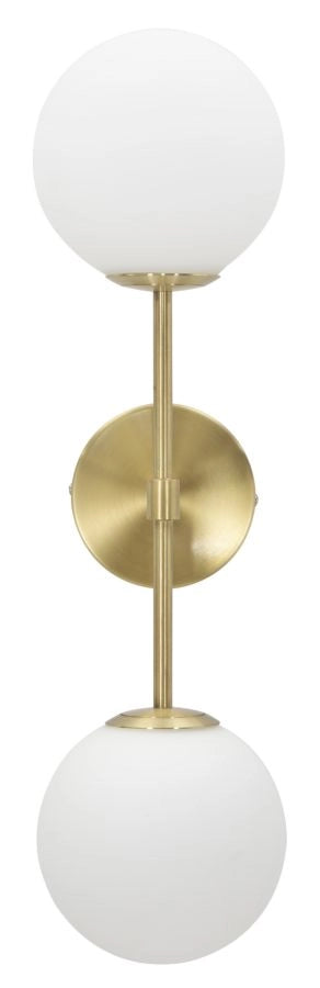 Applique da Parete a Due Sfere in Vetro Glamy Doppia Oro