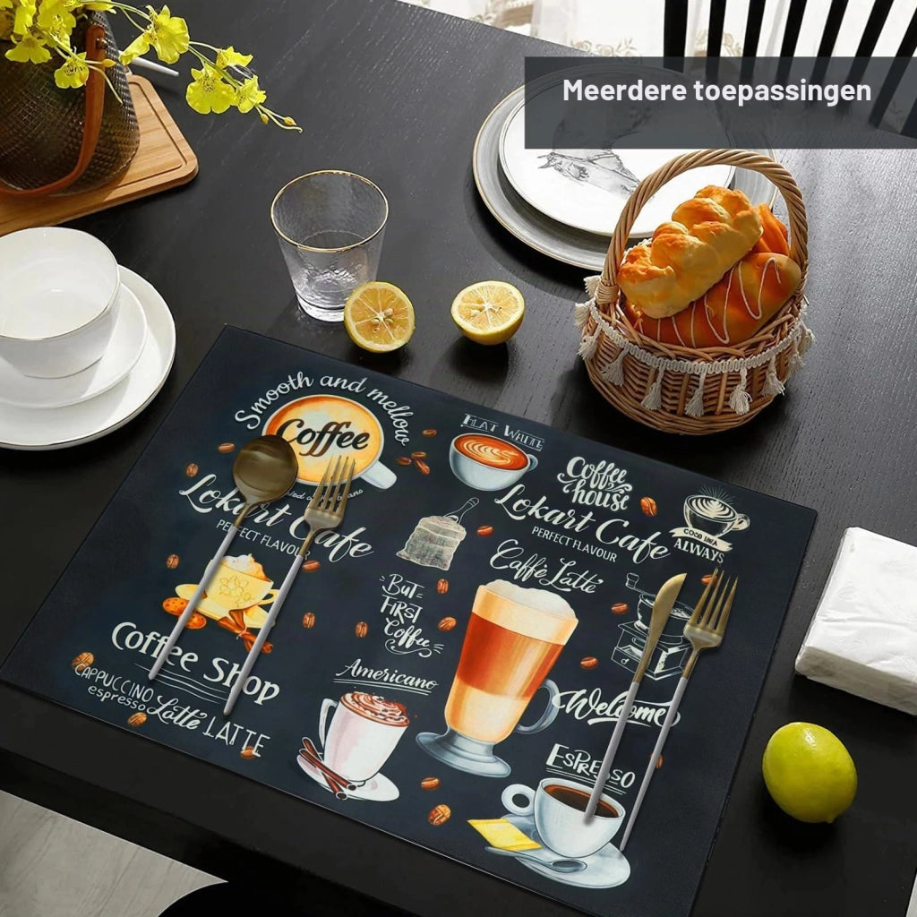 Sottopiatto in silicone per macchina da caffè, 40x50 cm, assorbente per l'acqua