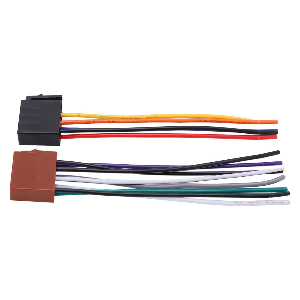 Kit di 2 adattatori ISO per autoradio, realizzati in ABS e metallo