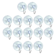 Ganci in plastica trasparente, 15 pezzi, 2,2 cm