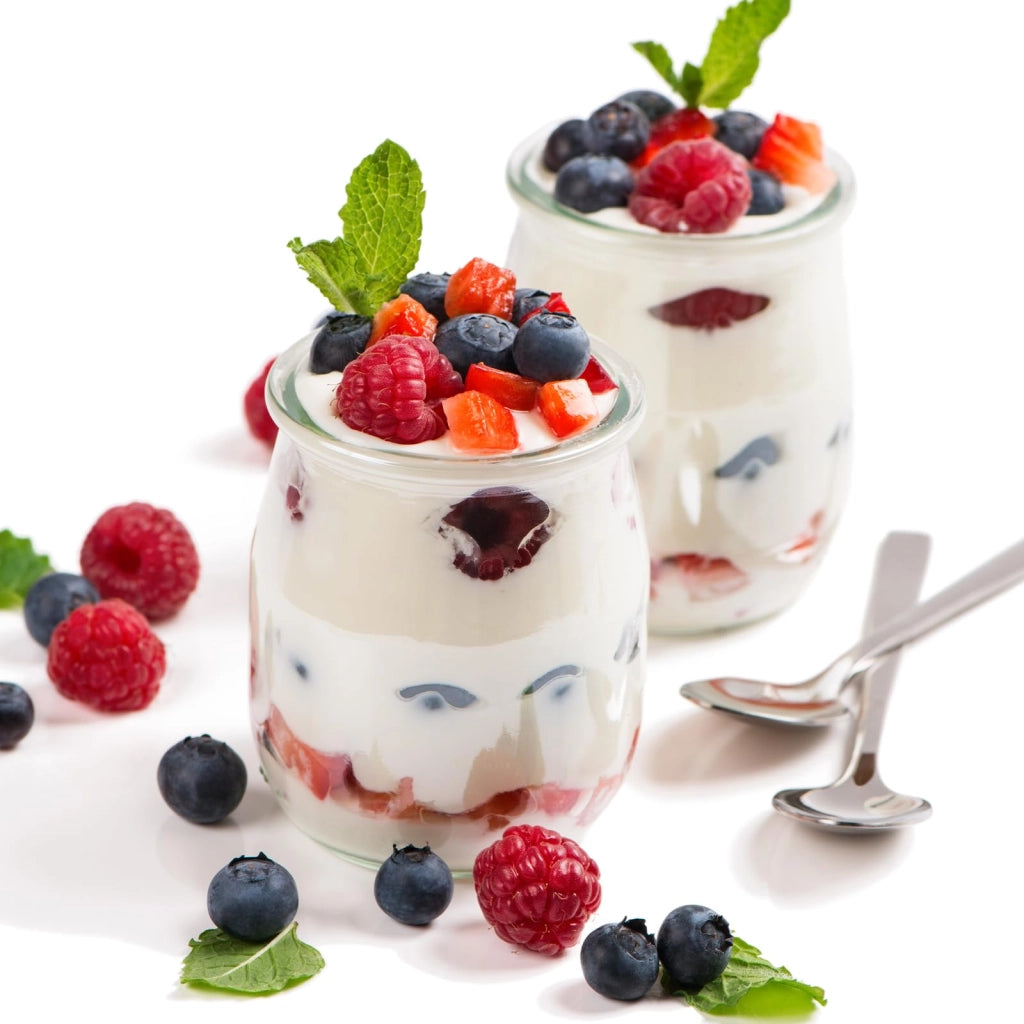Set di 12 bicchieri per dessert da 200 ml con coperchio in bambù, trasparenti