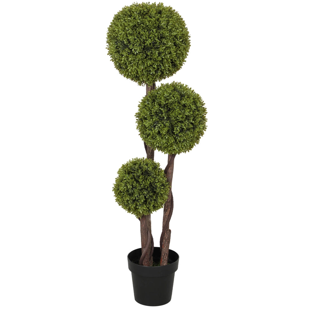 PIANTA ARTIFICIALE Bosso 115 cm in plastica verde con vaso