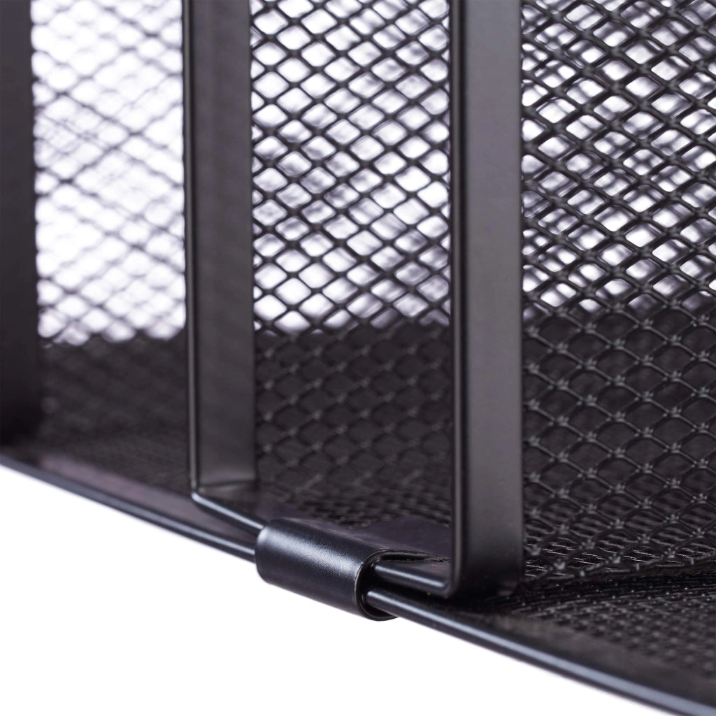 Portadocumenti in metallo, 5 scomparti, 18,5x20,5x37,5 cm, colore nero