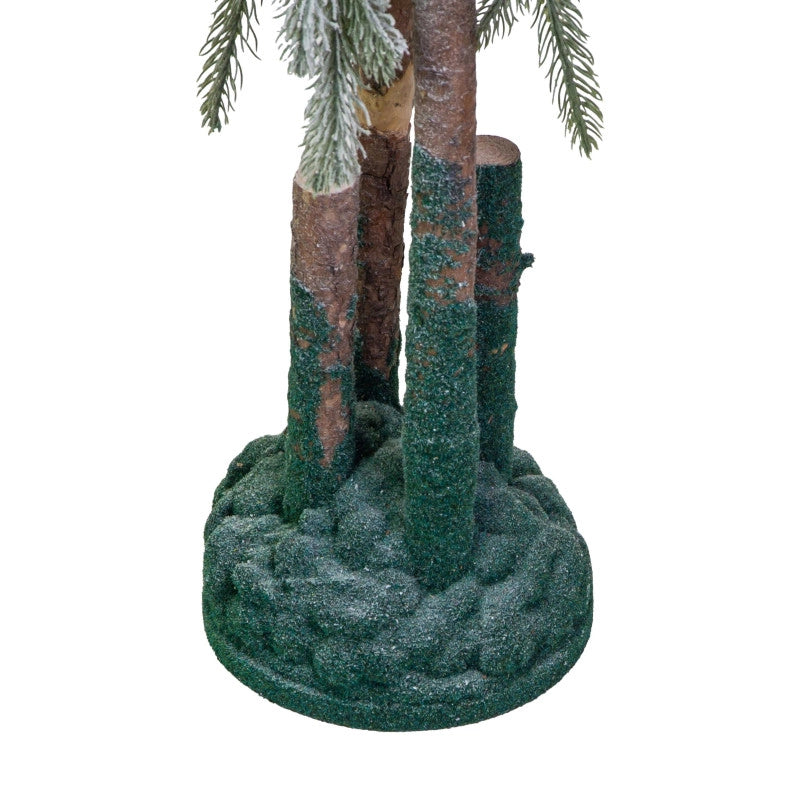 Albero plastica coppia innevato verde cm40h135