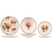 Servizio Piatti Sky Voyager 18 Pezzi in Stoneware – Set Tavola per 6 Persone con Piatti Piani, Fondi e Dessert, Design Coupe Moderno ed Elegante H&H