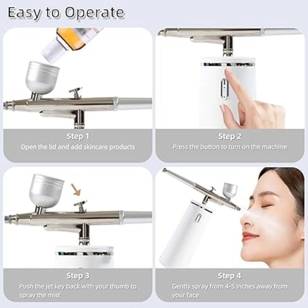 Nebulizzatore Viso Nano Portatile Ricaricabile USB Spruzzatore Idratante Compatto per Acqua ed Essenze