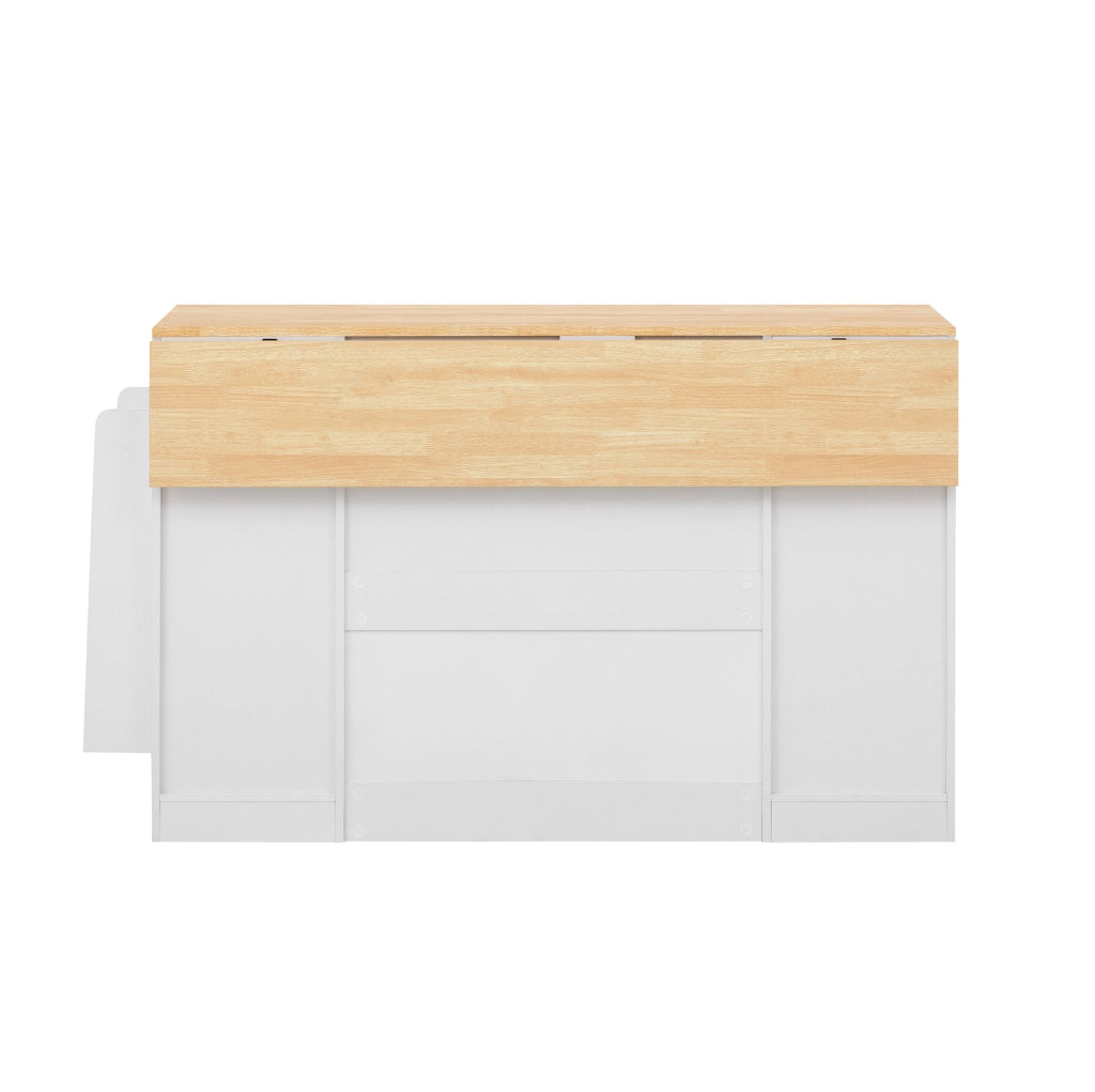 Credenza da cucina bianca con 3 cassetti e 2 ante