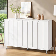 Credenza scarpiera bianca a 3 ante con ripiani regolabili
