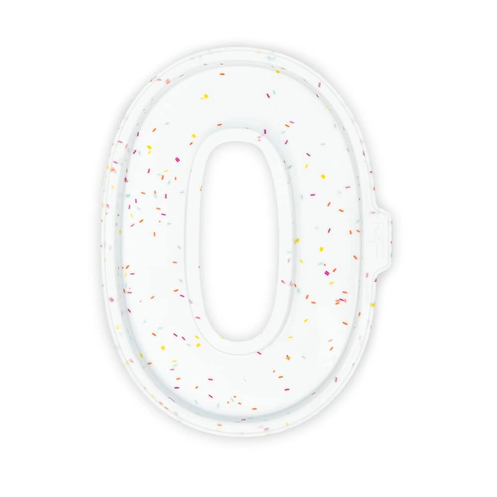Stampo in silicone per decorazioni a forma di numeri, set da 2, dimensioni 30x20x2 cm