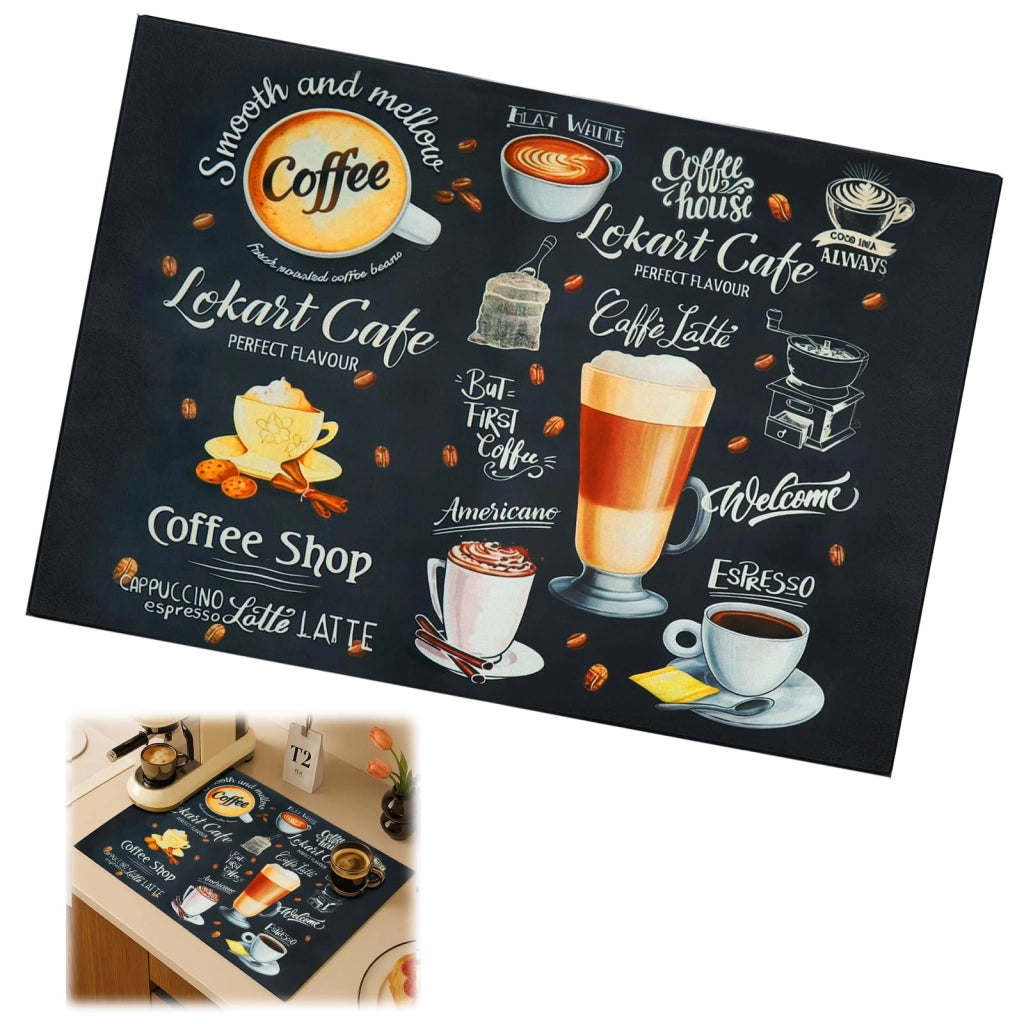 Sottopiatto in silicone per macchina da caffè, 40x50 cm, assorbente per l'acqua