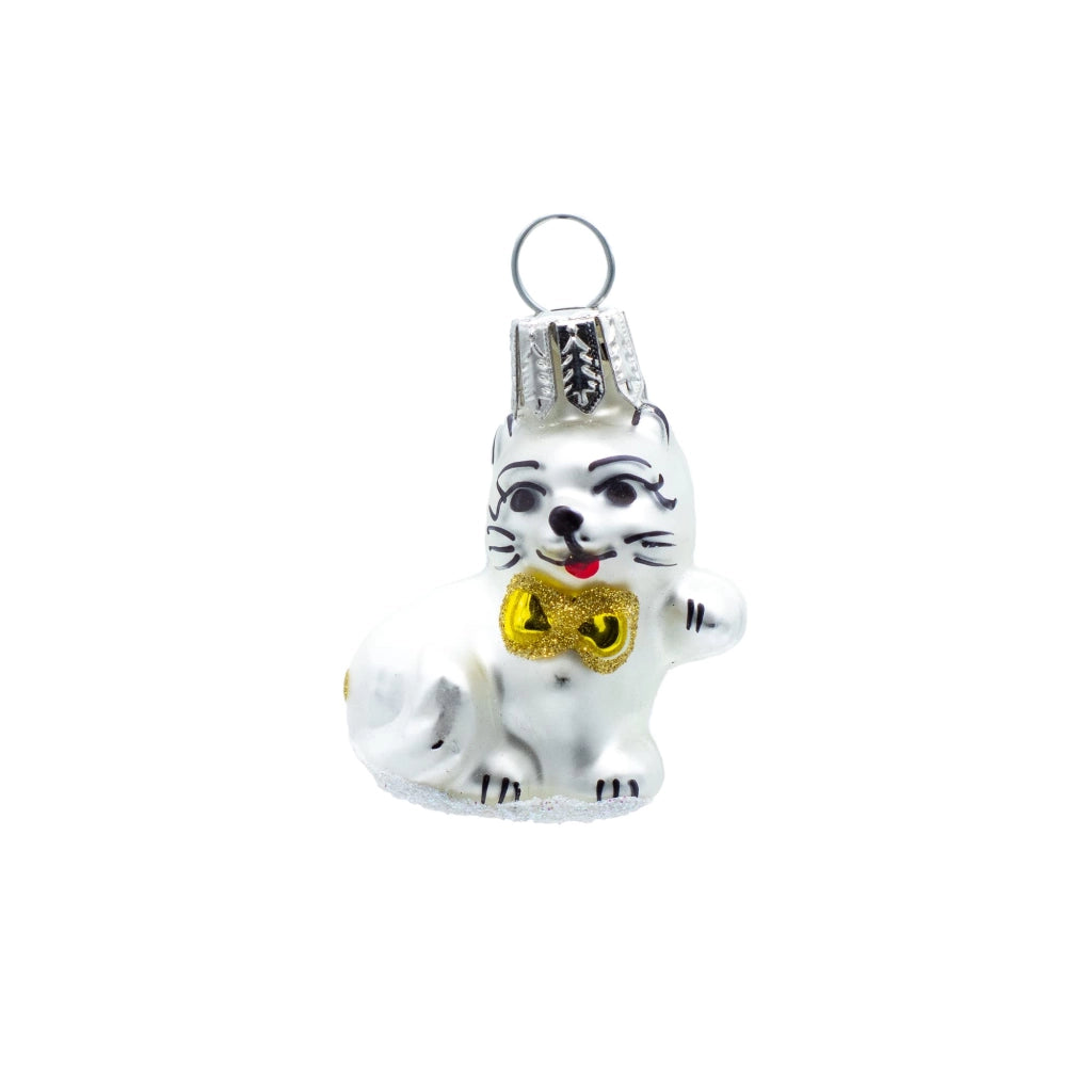 Palla di Natale, soffiata a bocca, dipinta a mano, 4 cm, set da 3 pezzi