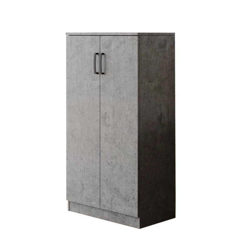 Armadio scarpiera multiuso grigio cemento legno nobilitato 2 ante h130x71x38