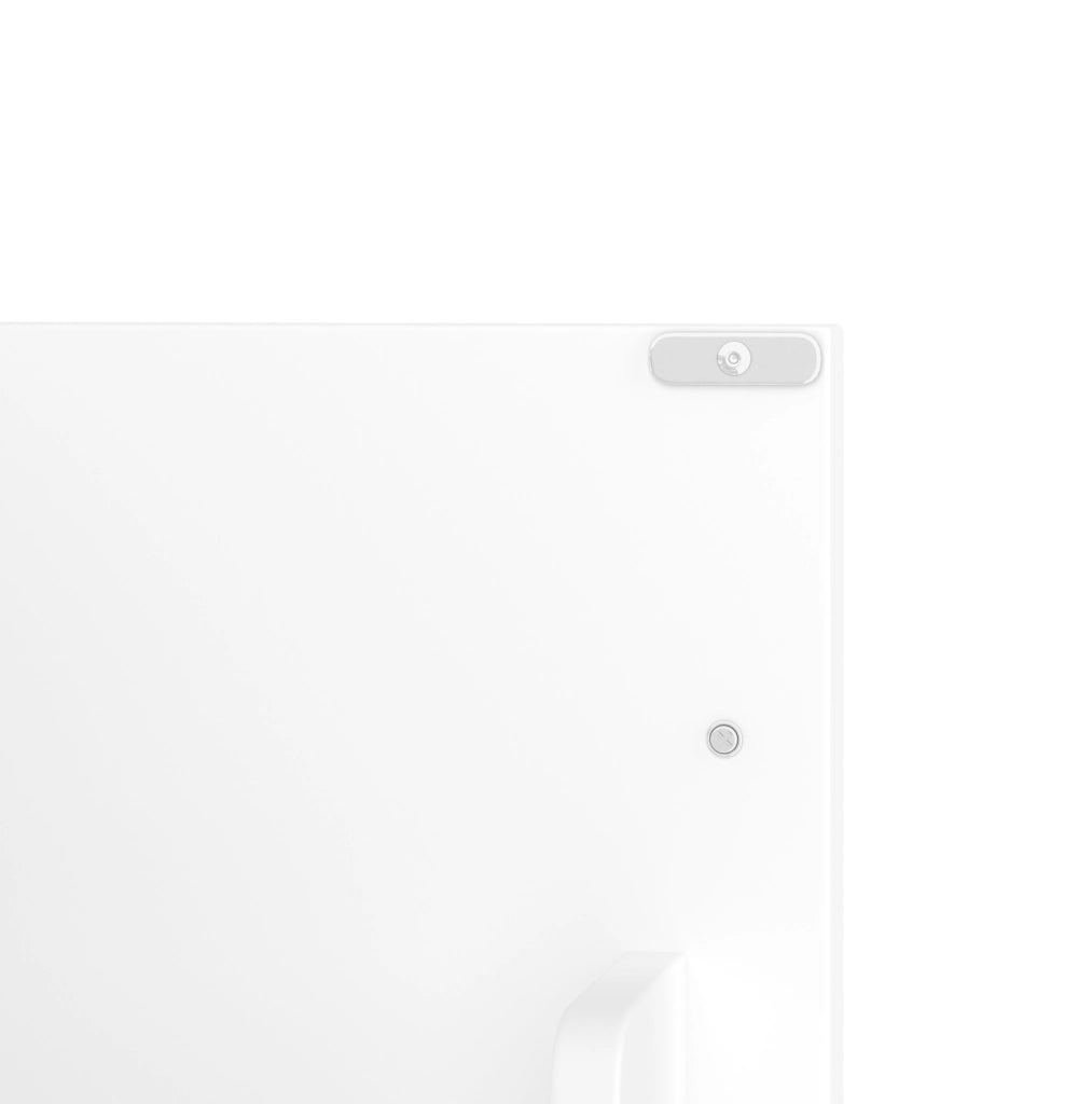 Mobile sottolavabo 76x46x87 cm bianco, MDF e ceramica, con piedini, 2 ante