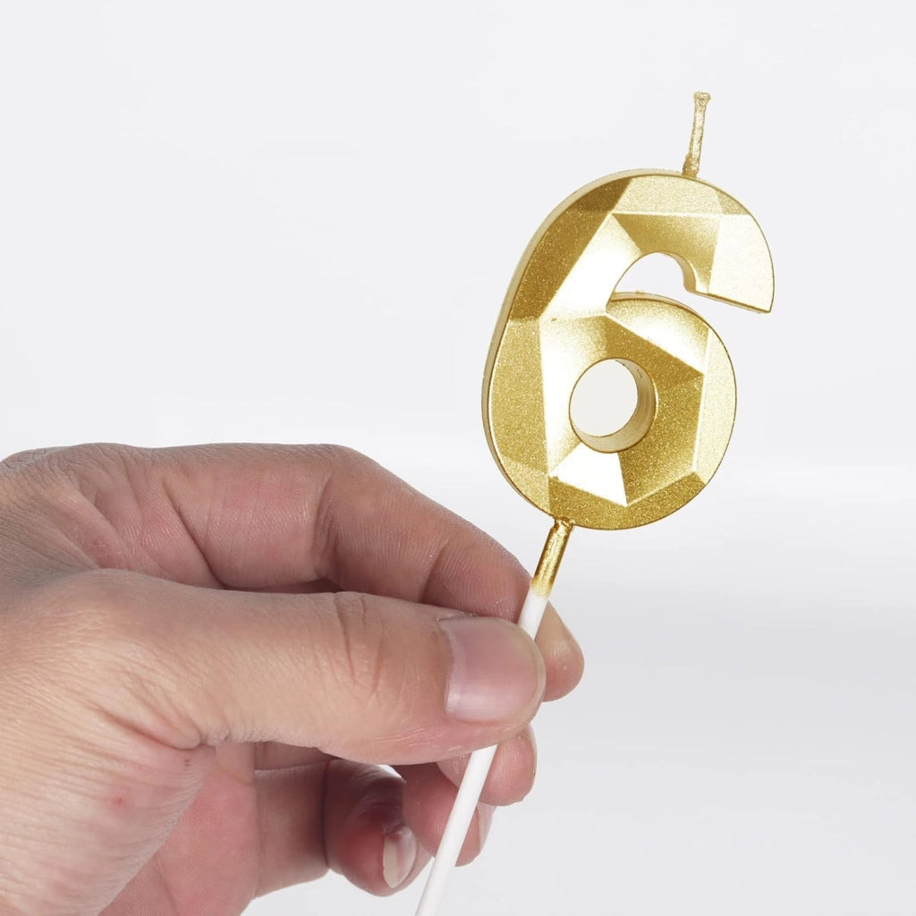 Candeline dorate per il 93° compleanno, numeri 3D "9" e "3", confezione da 2 pezzi