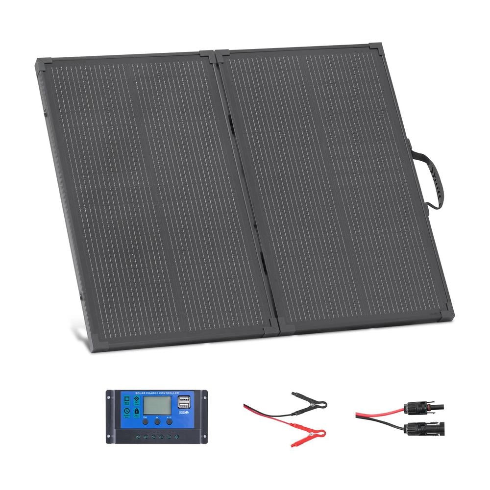 Pannello Solare Pieghevole 100W S100 Monocristallino Tipo N 16BB con Controller PWM 30A e Uscita MC4, Caricatore Portatile Impermeabile IP67