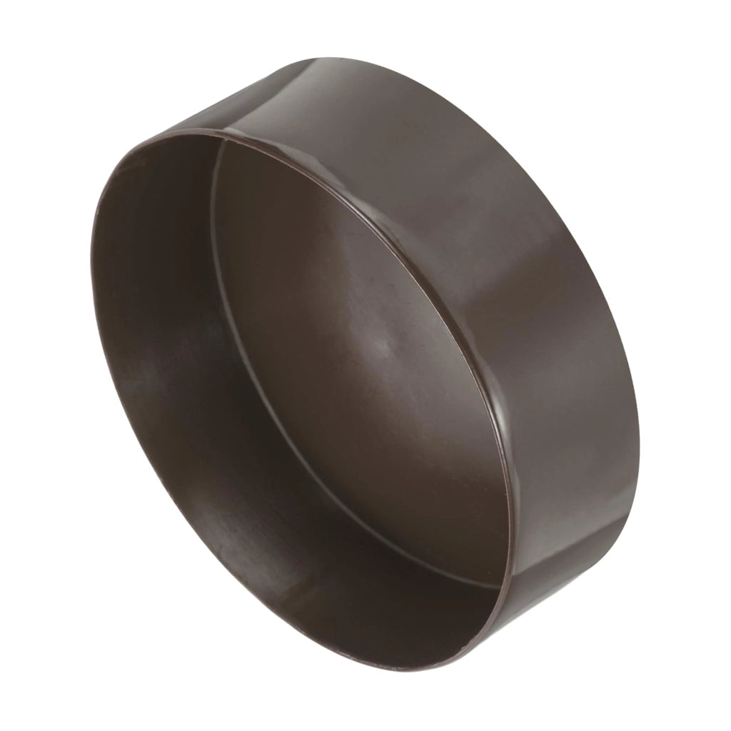 4 pezzi calotte terminali rotonde in gomma, diametro interno 175 mm, altezza 80 mm, protezione per viti in vinile, marrone