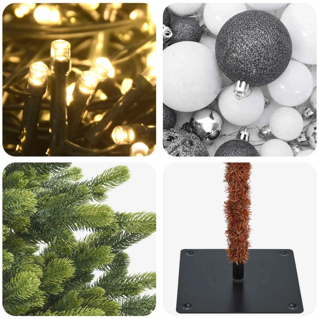 Albero di Natale Artificiale con Palline 180 cm 300 LED 3467252