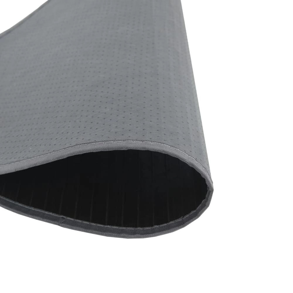 Tappeto Rotondo Grigio 60 cm in Bambù