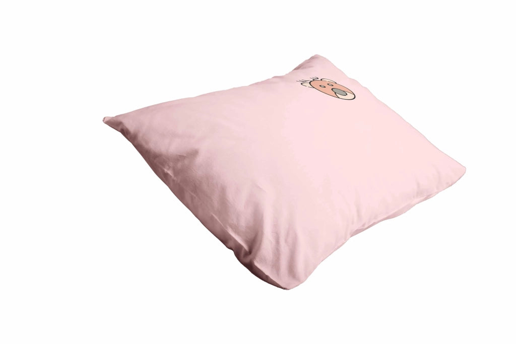 Custodia per cuscino, 50x35 cm, rosa chiaro, in poliestere, con cerniera