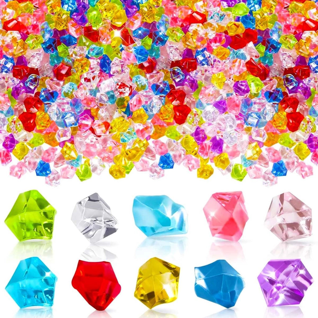 300 pietre decorative in acrilico per bambini, dimensioni 11x14 mm