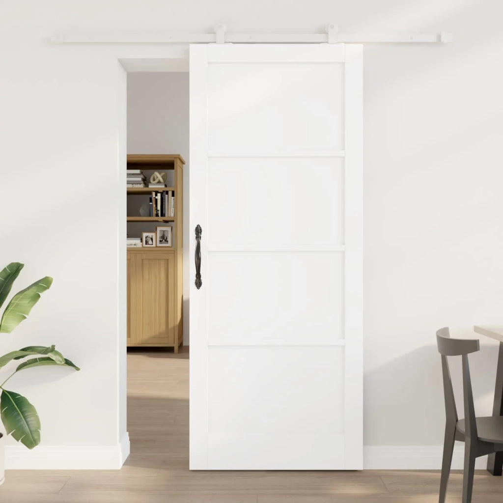 Porta scorrevole 86 x 211 cm Legno ingegnerizzato Bianco 3450061