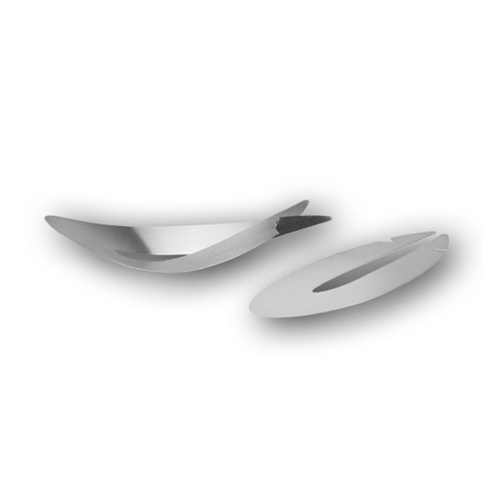 Set di pinze per camino "Feuerteufel", 2 pezzi, acciaio inossidabile, 21x10,5 cm