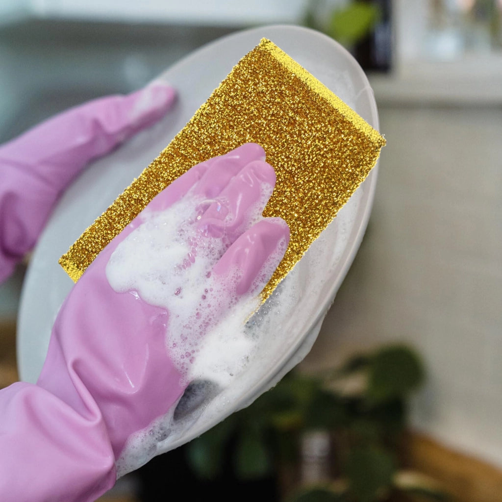 Confezione da 10 spugne abrasive in rame, ideali per la pulizia e la pulizia della cucina