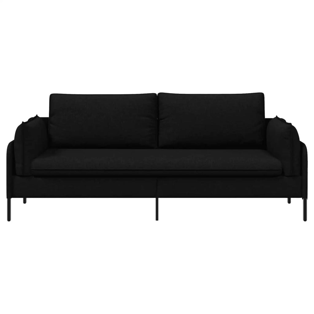 Divano 3-Persone Nero 222 x 81 x 89 cm Tessuto 42048631